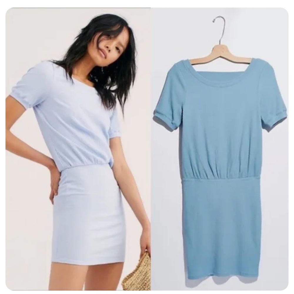 Free People Beach Happy Hour Mini Dress Blue Size XS